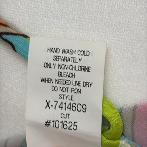 Trina Turk Mini Dress Colorful Butterflies Size XS Shoulder Tie Luxury Designer - Picture 9 of 11